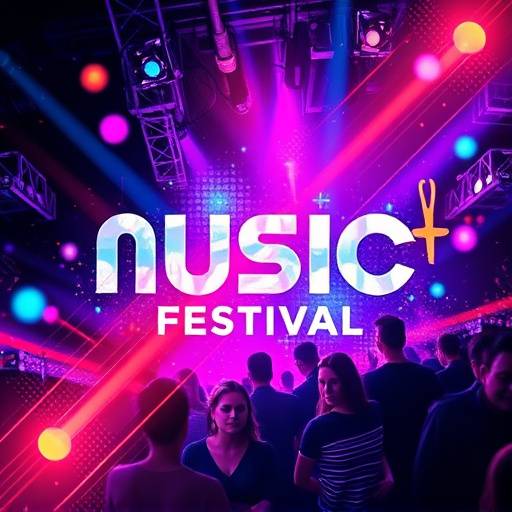 Conception graphique d'une affiche pour un festival de musique électronique.